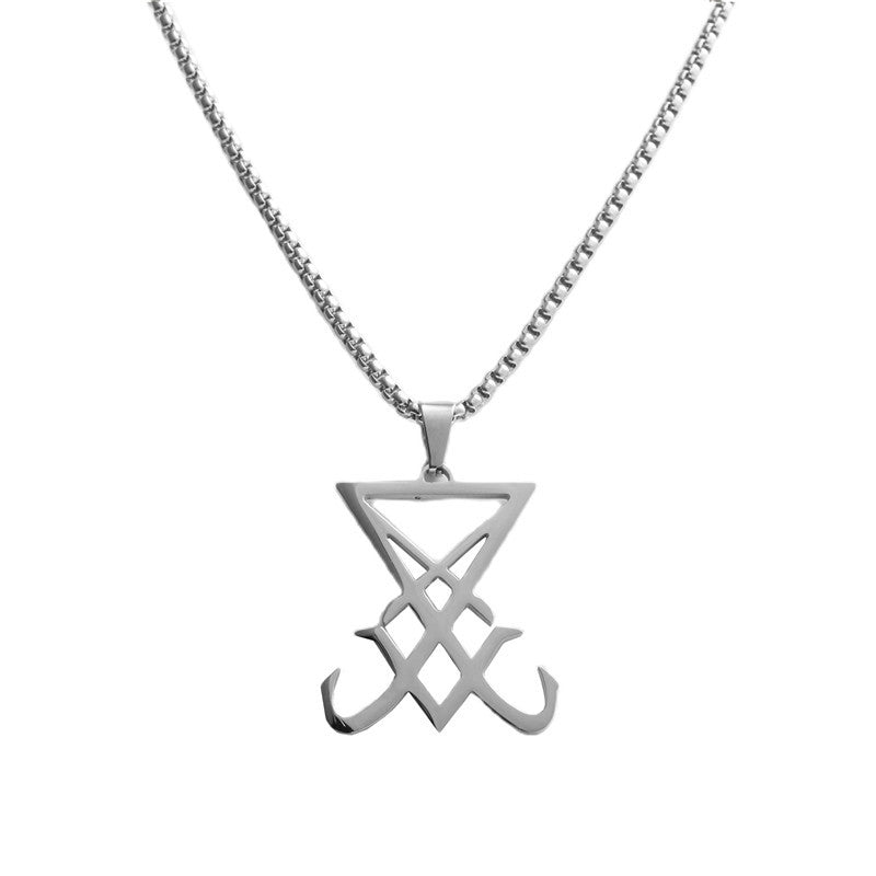 Personalized Retro Titanium Steel Hollow Pendant Necklace for Men and Women