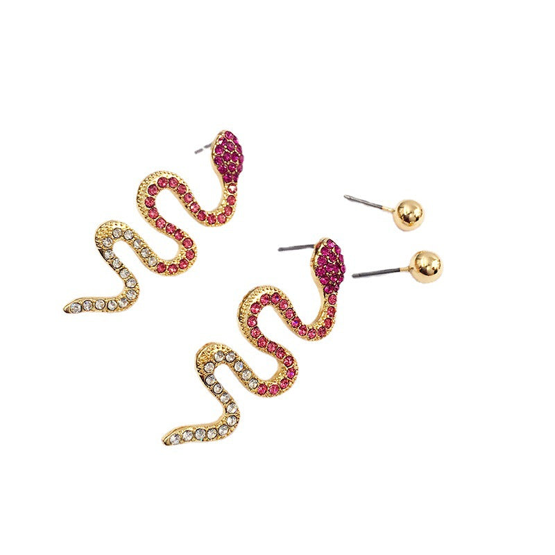 Exaggerated Snake Earring Set - Vienna Verve Collection