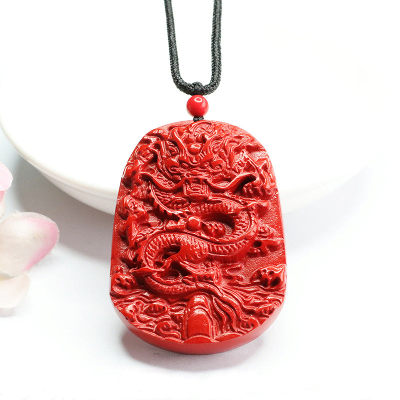 Red Sand Flying Dragon Ethnic Elegance Pendant