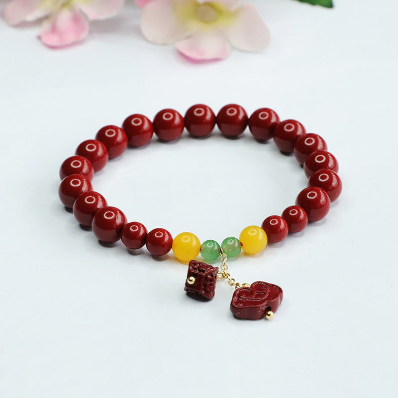 Auspicious Clouds Cinnabar Bracelet