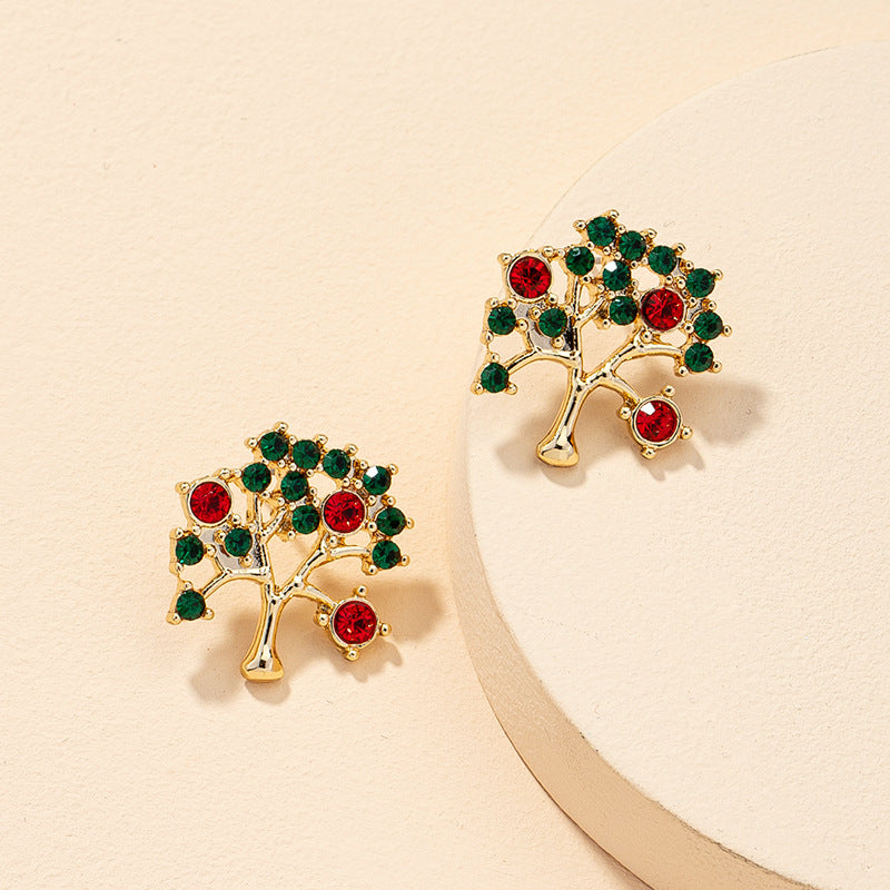 Retro Exaggerated Vienna Verve Christmas Tree Earrings - Wholesale Pair