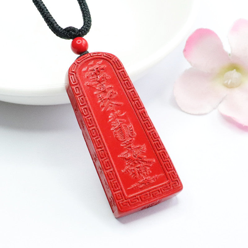 Cinnabar Five Thunder Orders Safe Pendant