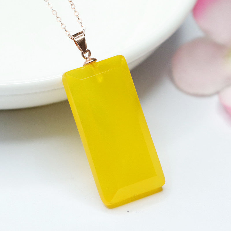 Yellow Chalcedony Fortune's Favor Silver Necklace