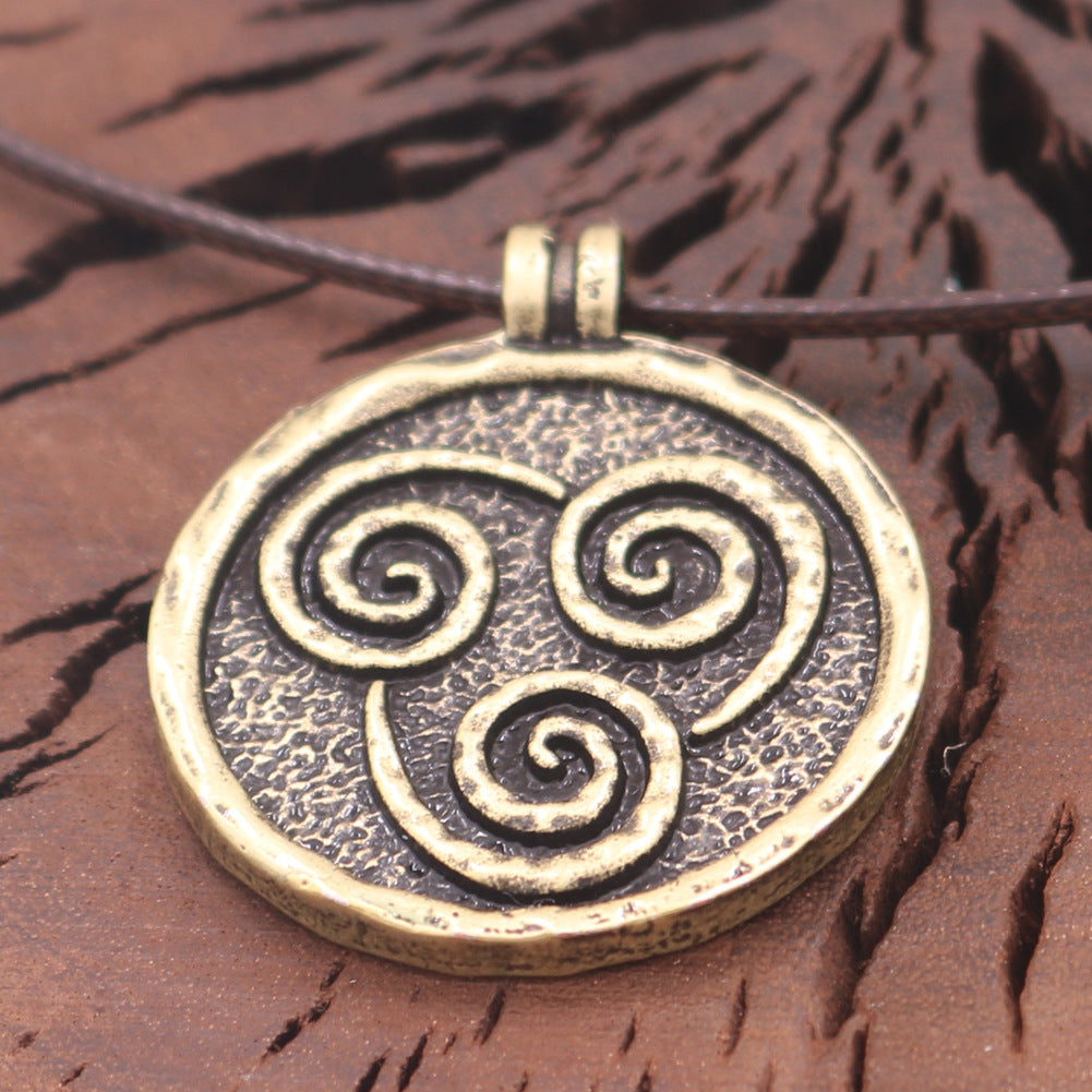 Ancient Mandala Flower Necklace with Zen Yoga Amulet Pendant