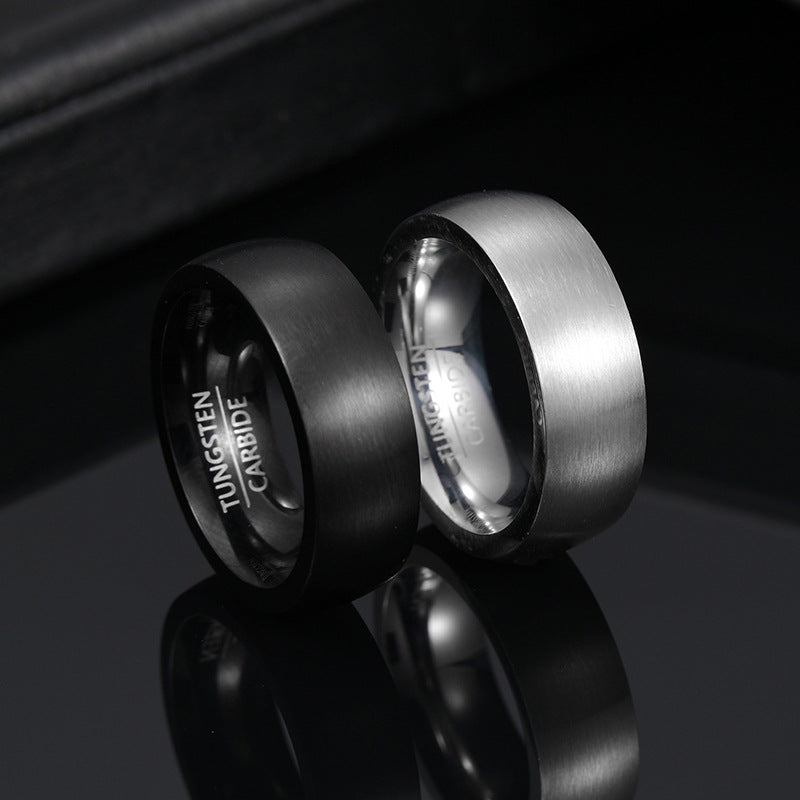 Brushed Tungsten Steel Men's Ring - Gold Jewelry Factory Wholesale