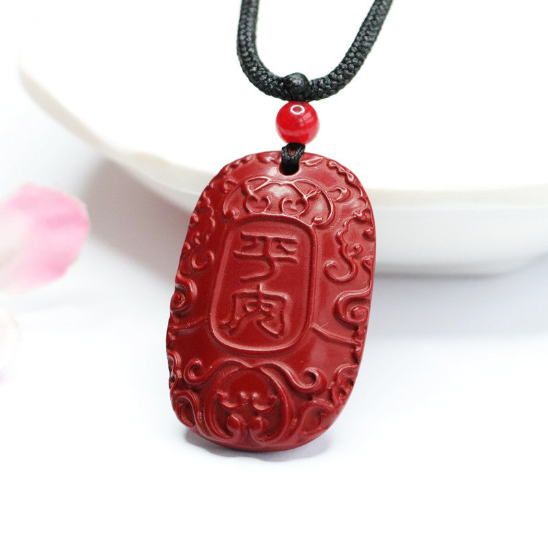 Cinnabar Pendant Purple Gold Sand Antique Protective Talisman Pendant