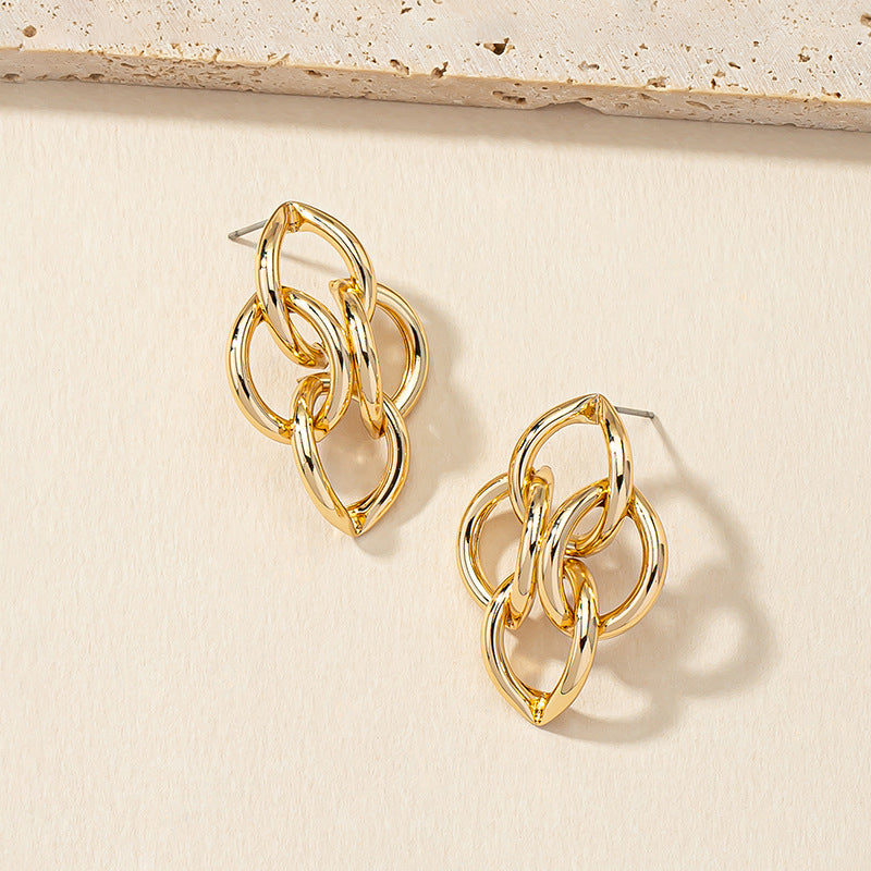 European Chic Twist Metal Earrings - Vienna Verve Collection