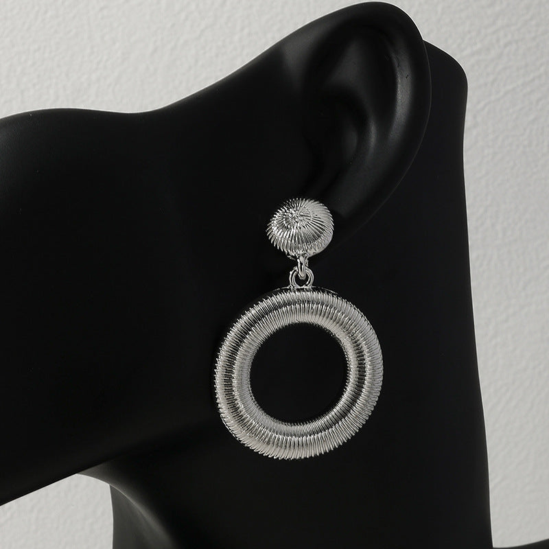 Trendy Circle Earrings by Planderful - Vienna Verve Collection