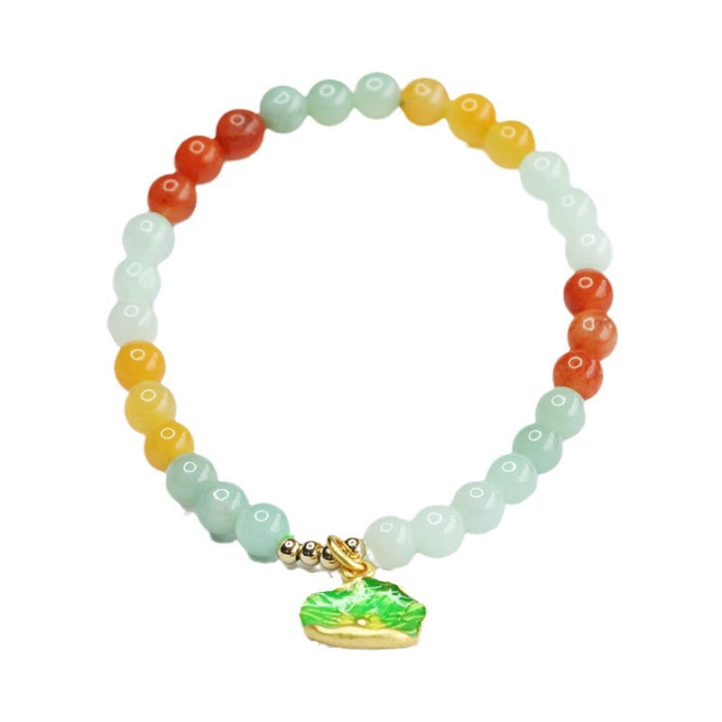 Colorful Sterling Silver Jade Bracelet by China-Chic Jewelry