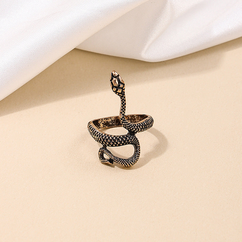 Zodiac Serpent Statement Ring - Vienna Verve Collection