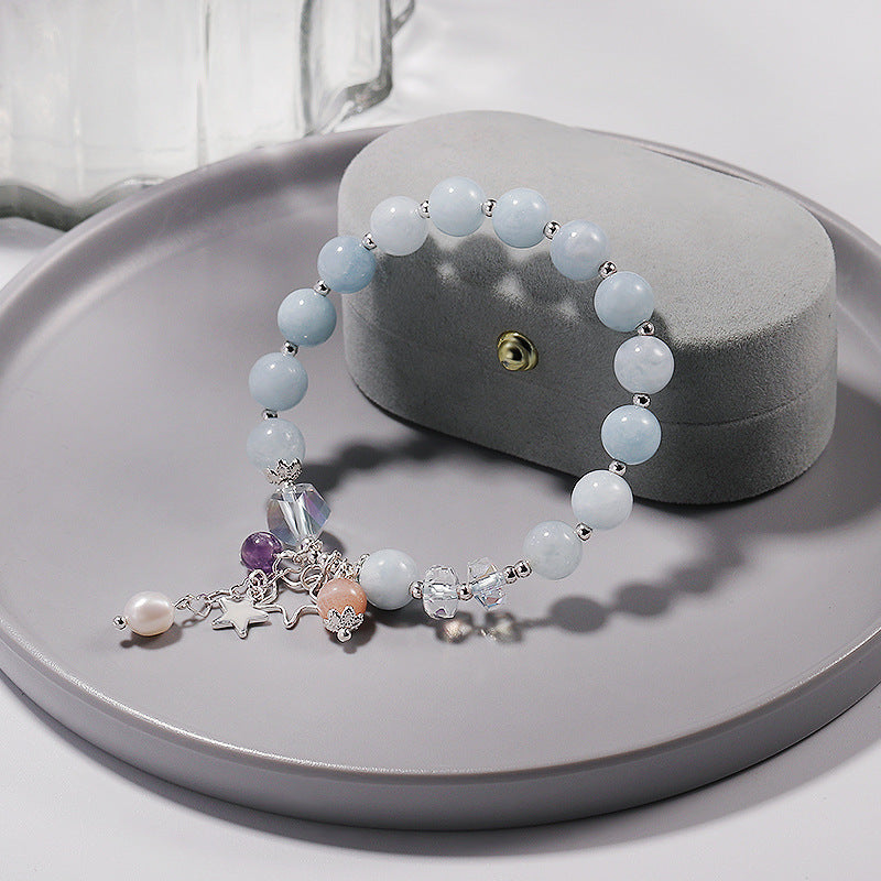 Fortune's Favor: Sterling Silver Crystal and Gemstone Bracelet