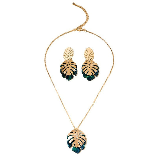 Leafy Charm Jewelry Set - Elegant Vienna Verve Collection