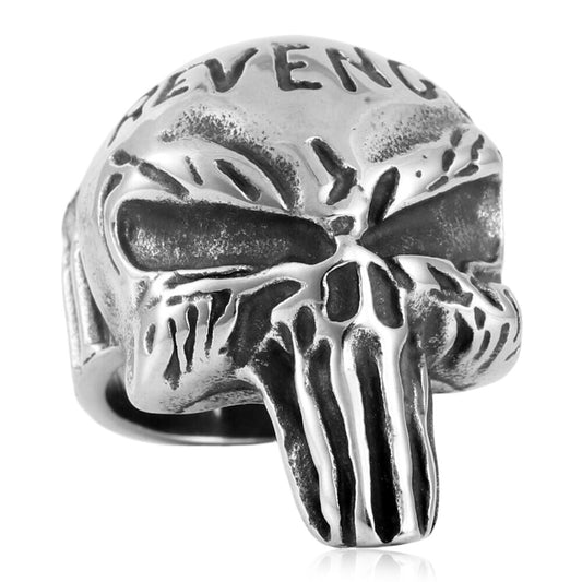 Personalized Titanium Steel Skull Ring for Men - Retro Trendy Accessories in Sizes 7-13