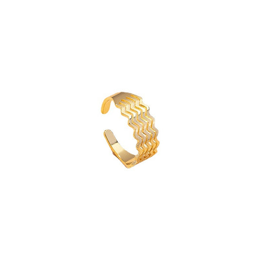 Metallic Wave Ring - Vienna Verve Collection