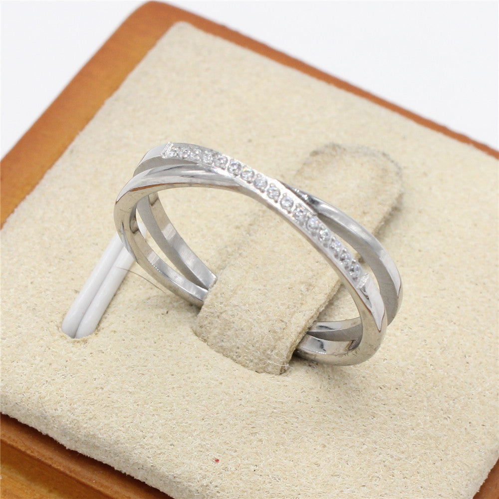 Stylish Minimalist Ring with Zircon for Women