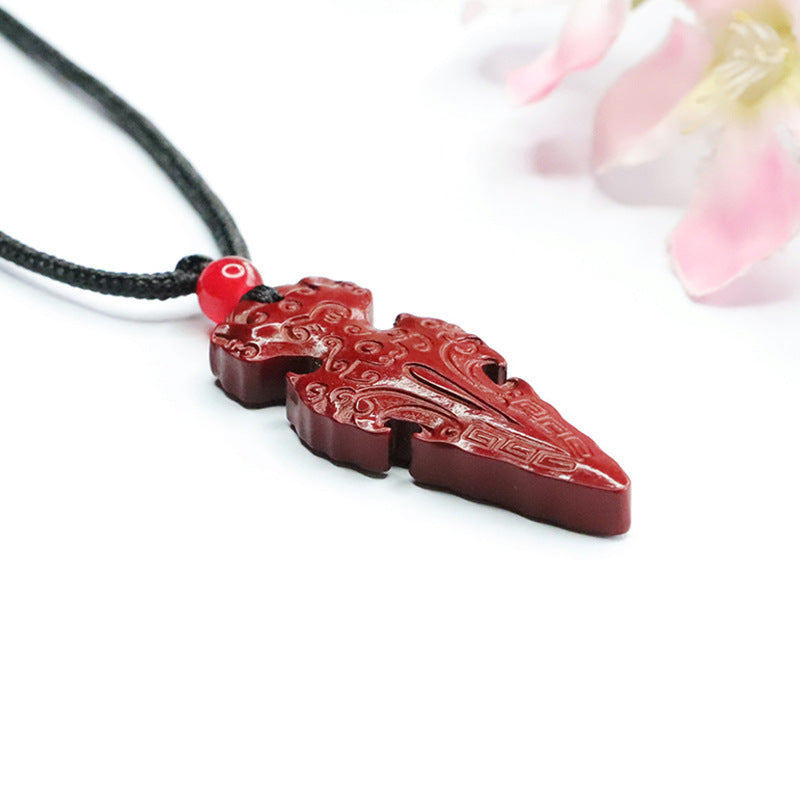 Cinnabar Pendant Purple Gold Sand Sword Pendant