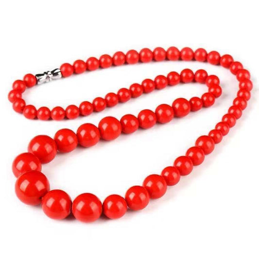 Red Sand Cinnabar Stone Necklace by Planderful Collection