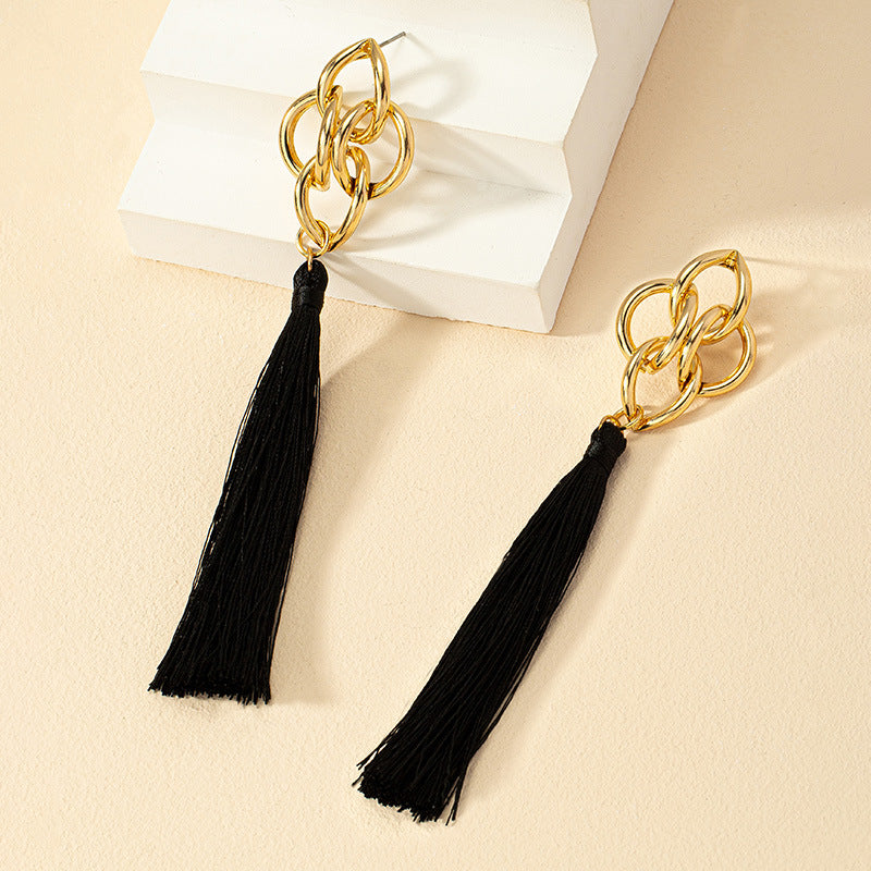 Bohemian Chic Tassel Earrings with Unique Knot Design