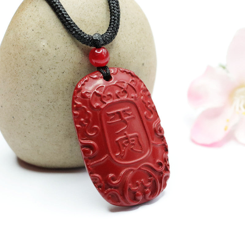 Cinnabar Pendant Purple Gold Sand Antique Protective Talisman Pendant