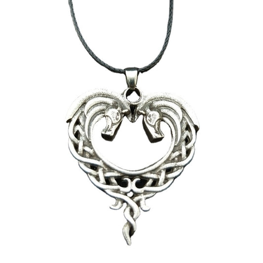 Celtic Horse Lover Double Pendant Necklace for Equestrian Enthusiasts