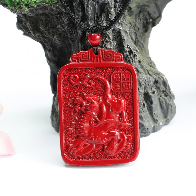 Cinnabar Pendant Purple Gold Sand Kirin Pendant