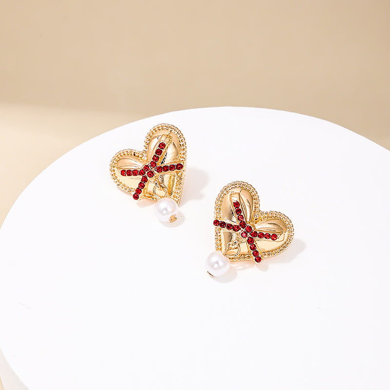 European and American Love Bow Earrings - Vienna Verve Collection