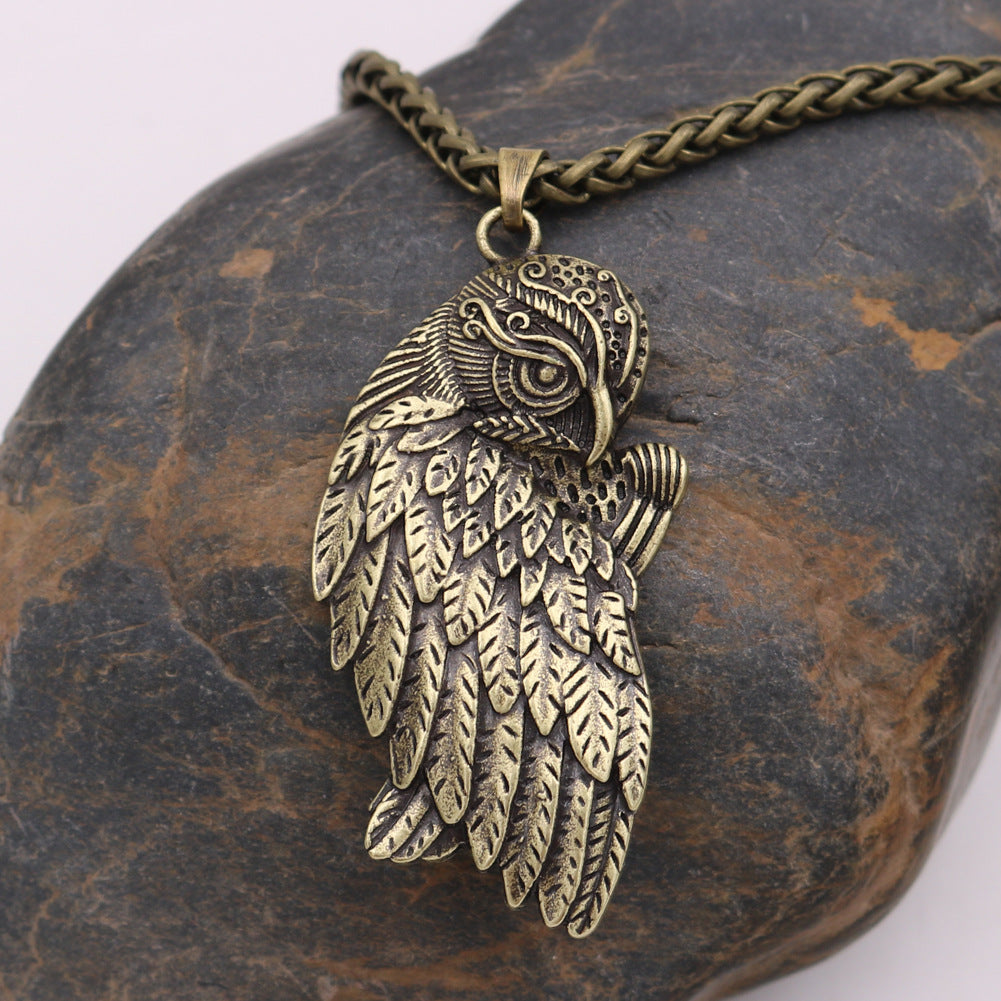 Viking-Inspired Men's Metal Necklace with Slavic Pendants