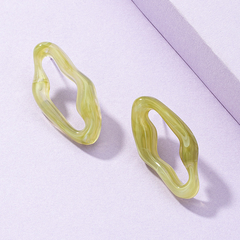 Twisted Asymmetrical Earrings with Geometric Flair