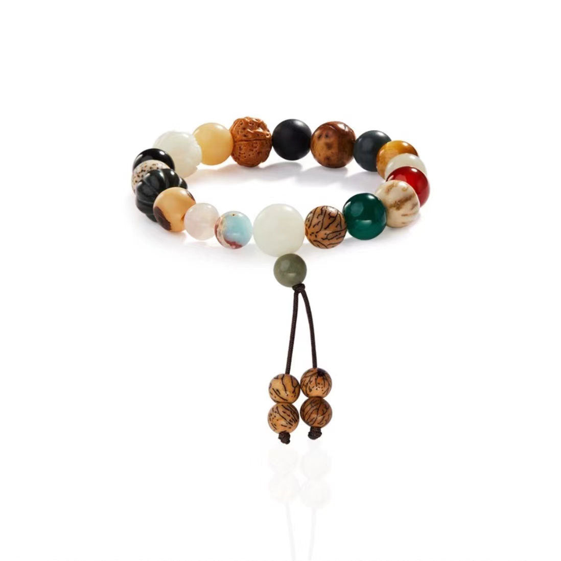 Fortune's Favor Sterling Silver Jade Beads Bracelet