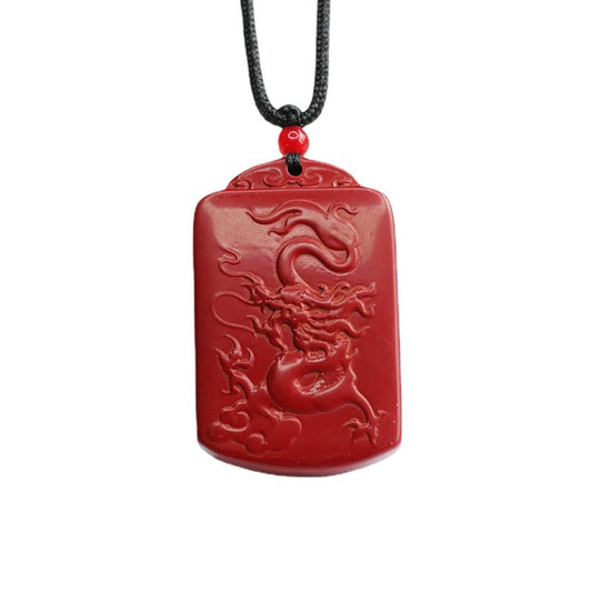 Dragon's Splendor Vermilion Sand Pendant with Purple Gold Sand Detail