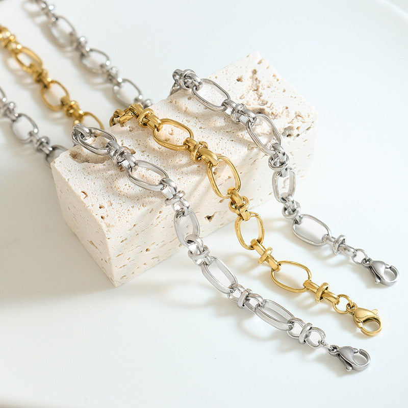 Chic Thick Chain Bracelet with a Cold Wind Style