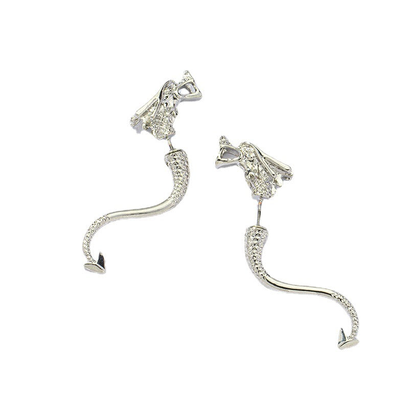 Zodiac Punk Style Irregular Line Earrings with a Twist