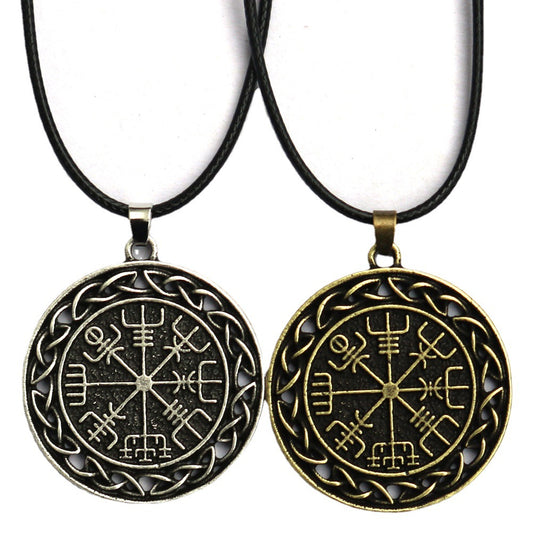 Norse Legacy Compass Pendant Necklace for Stylish Men