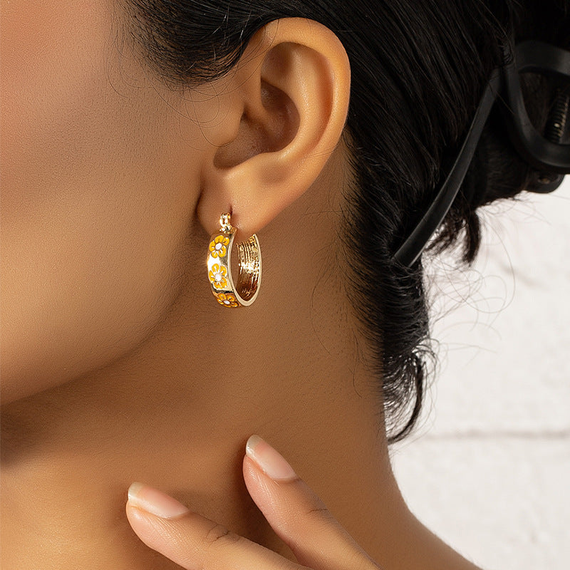 Sweet Glazed Flower Earrings - Vienna Verve Collection