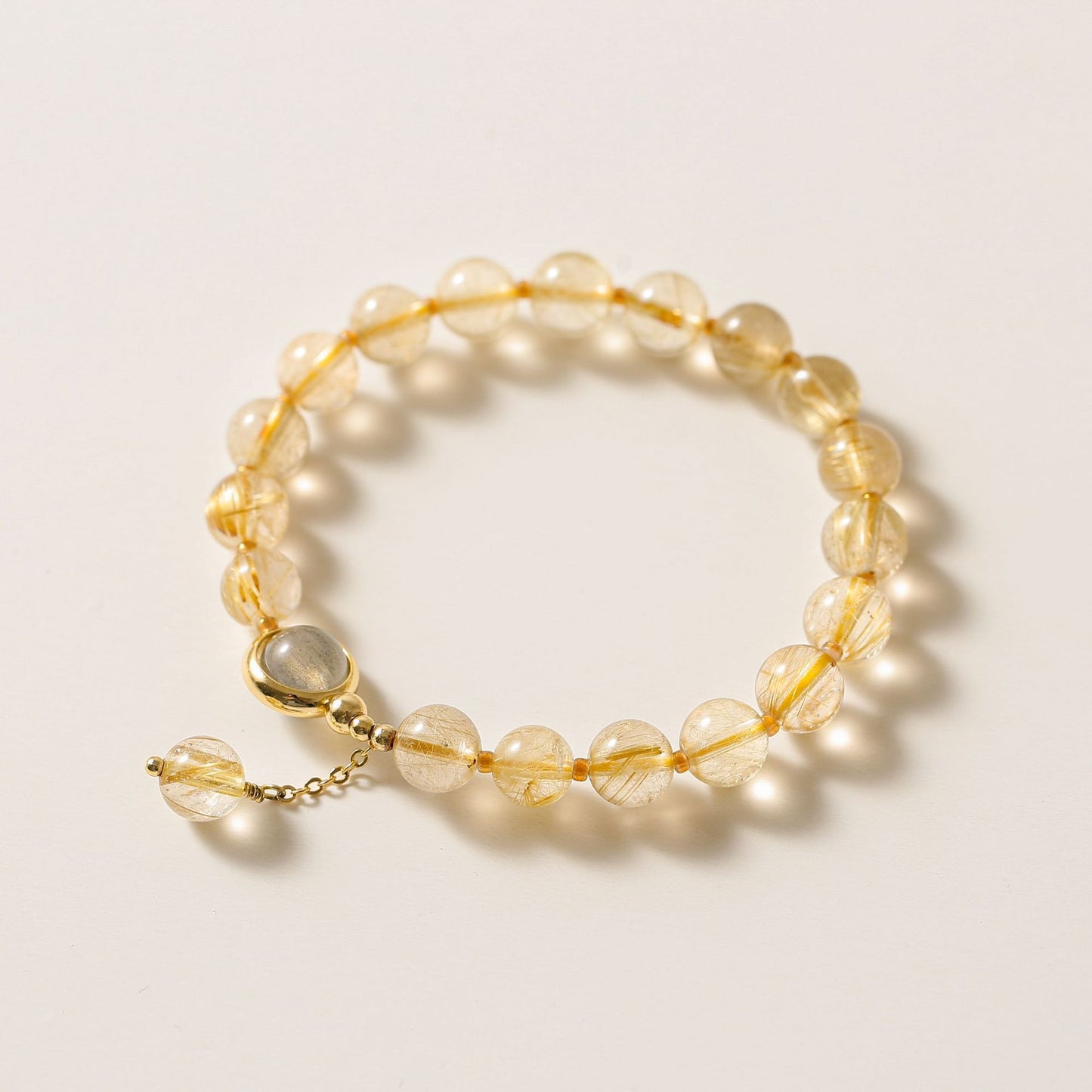 Golden Hair Crystal Sterling Silver Bracelet - Fortune's Favor Collection