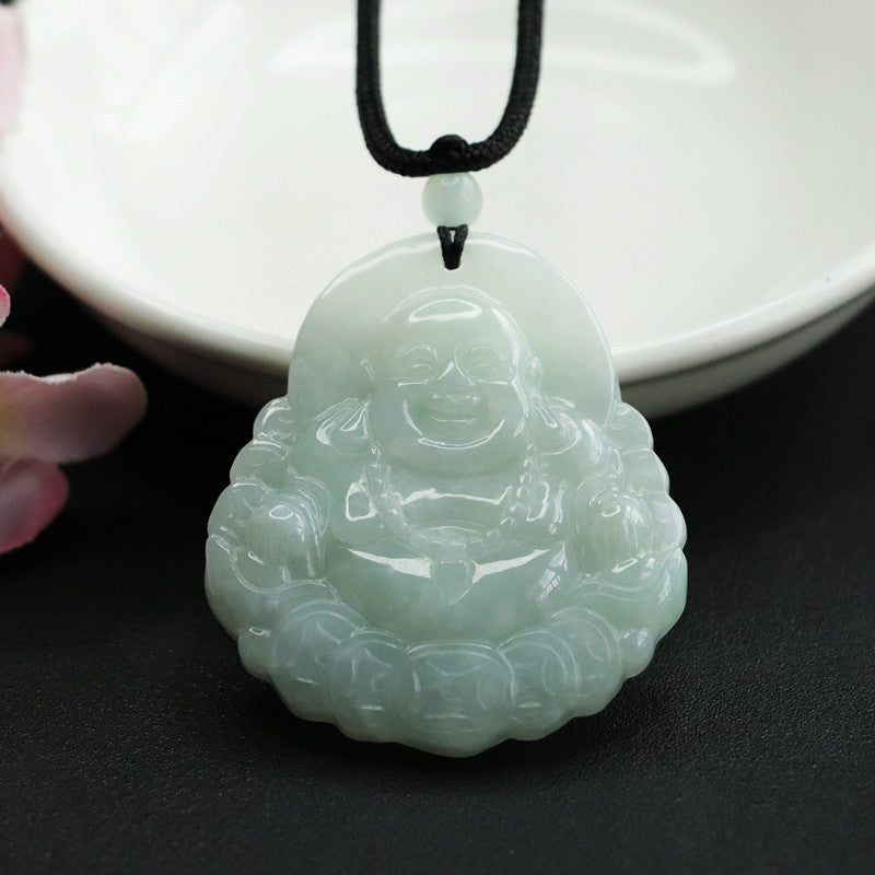 Buddha Money Pendant made with A Grade Myanmar Jadeite Stone