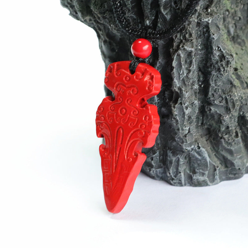 Cinnabar Pendant, Red Sand Sword Pendant