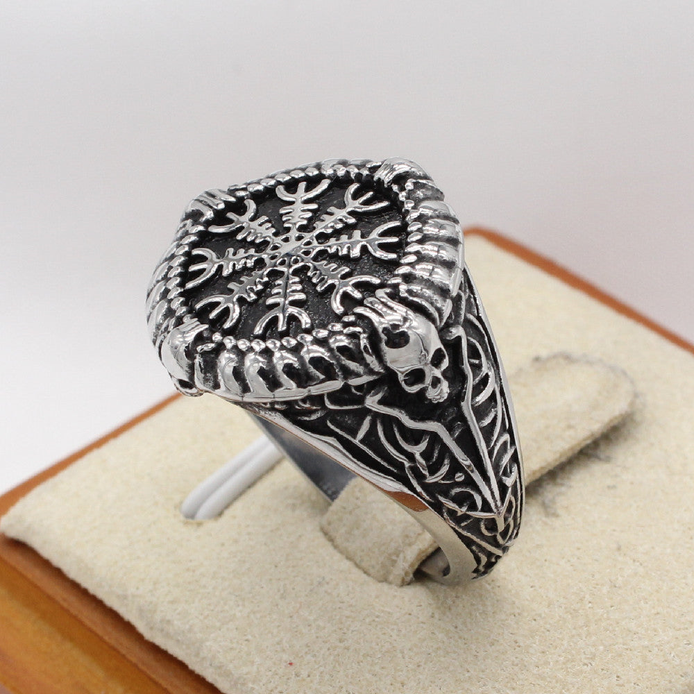 Personalized Retro Viking Celtic Titanium Steel Ring for Men - Wholesale Jewelry