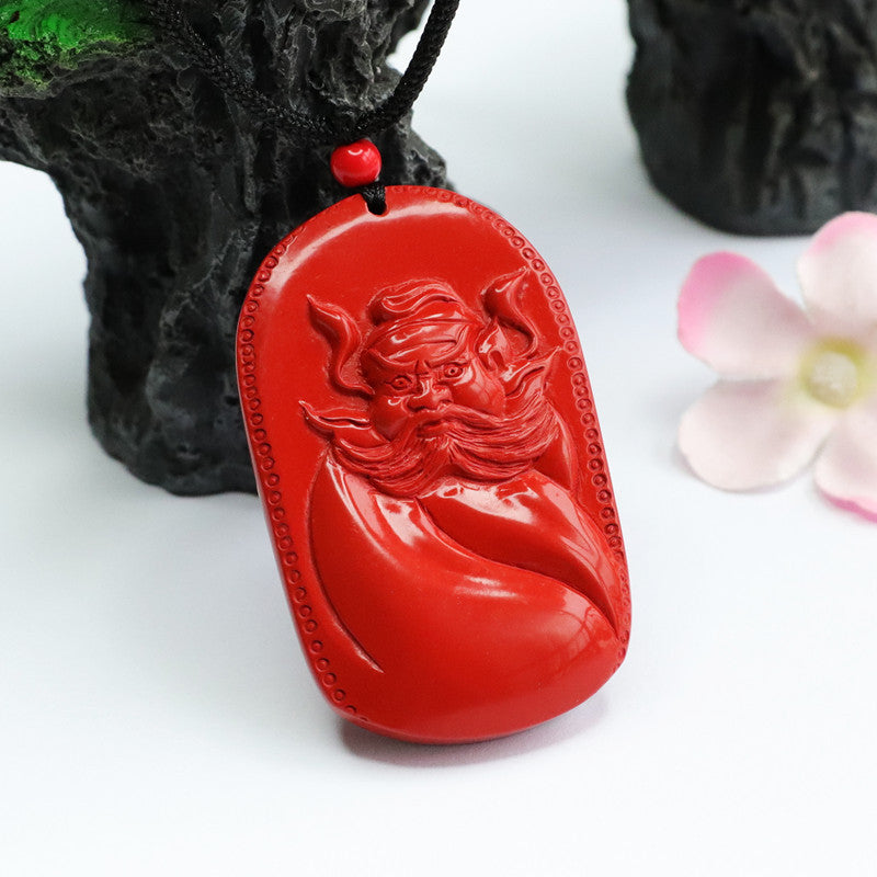 Cinnabar Ghost Hunter Zhong Kui Pendant Red Sand Pendant Jewelry