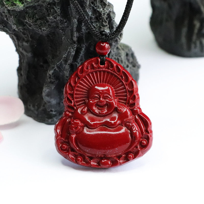 Purple Gold Maitreya Buddha Pendant from Fortune's Favor Collection