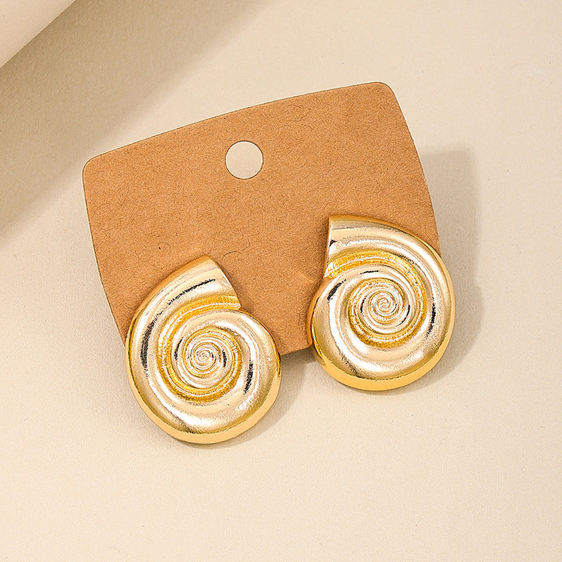 Exaggerated Spiral Pattern Earrings - Vienna Verve Collection