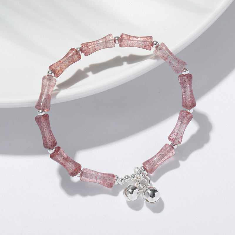 Luxurious Sterling Silver Crystal Beaded Bracelet