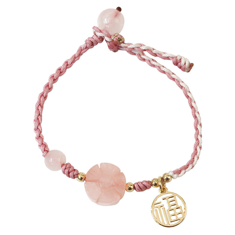 Peach Blossom Crystal Bracelet