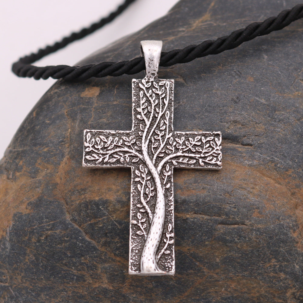 Viking Tree of Life Alloy Pendant Necklace - Norse Legacy Collection