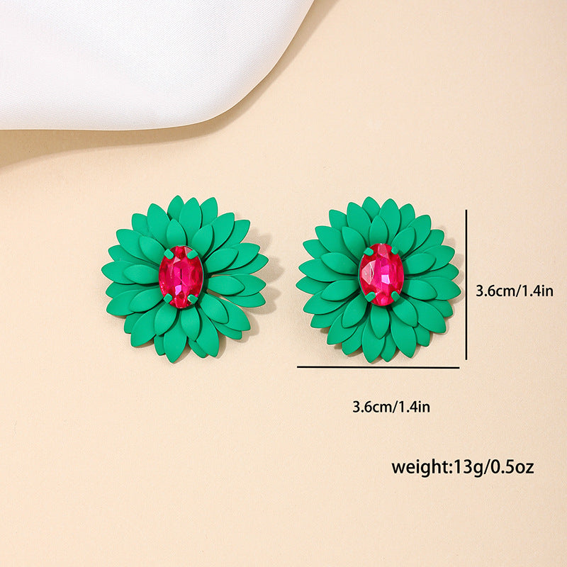 Elegant Vienna Verve Metal Flower Earrings for Women