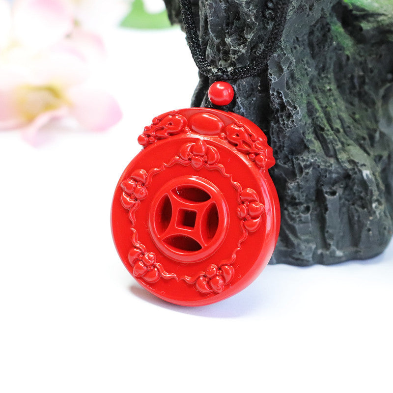 Blessed Red Sand Pendant with Cinnabar Stone