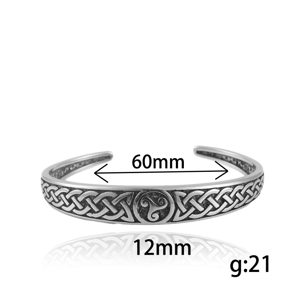 Stylish Men's Titanium Steel Woven Bracelet - Trendy Hot Wheel Design