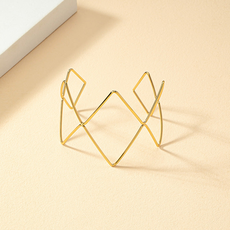 Geometric Charm Metal Bracelet - Vienna Verve Collection