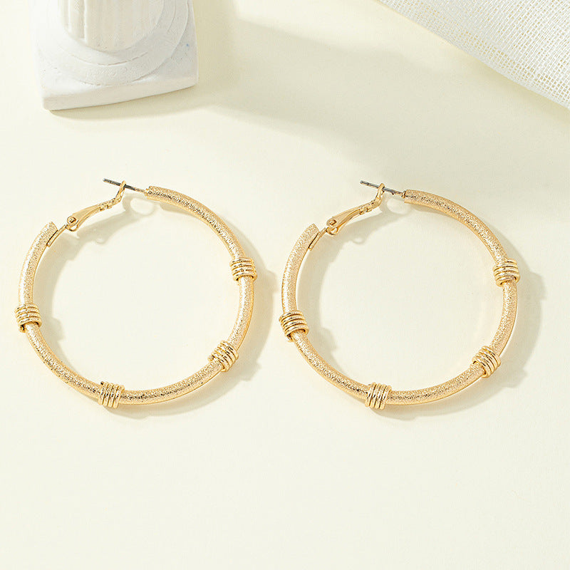 Vienna Verve Metal Circle Earrings with a Retro Touch