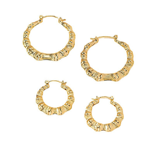 European and American Bamboo Joint Earrings Set - Vienna Verve Collection